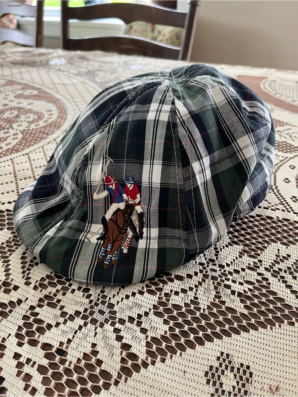 Plaid U.S Polo ASSN Newsboy Cap